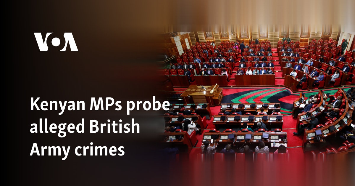 Kenyan MPs probe alleged British Army crimes