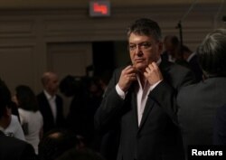 Colombia's Finance Minister Mauricio Cardenas attends the World Coffee Producers Forum in Medellin, Colombia, July 11, 2017.