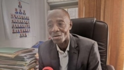 Le directeur général de l'Action humanitaire, Clément Essieke, à Brazzaville le 27 novembre 2019 (VOA/Arsène Séverin)