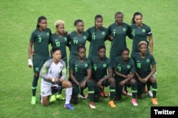 Timu ya kandanda ya wanawake Super Falcons ya Nigeria.