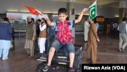 Pakistan International Airlines (PIA), carrying 176 stranded Pakistanis from Yemen, arrived at Islamabad's Benazir Bhutto International Airport