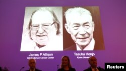 El estadounidense James Allison y el japonés Tasuku Honjo recibieron el Premio Nobel de Fisiología o Medicina 2018, el lunes 1 de octubre.