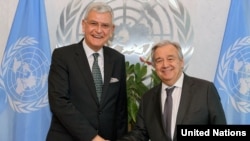 (ARŞİV) Volkan Bozkır ve BM Genel Sekreteri Antonio Guterres
