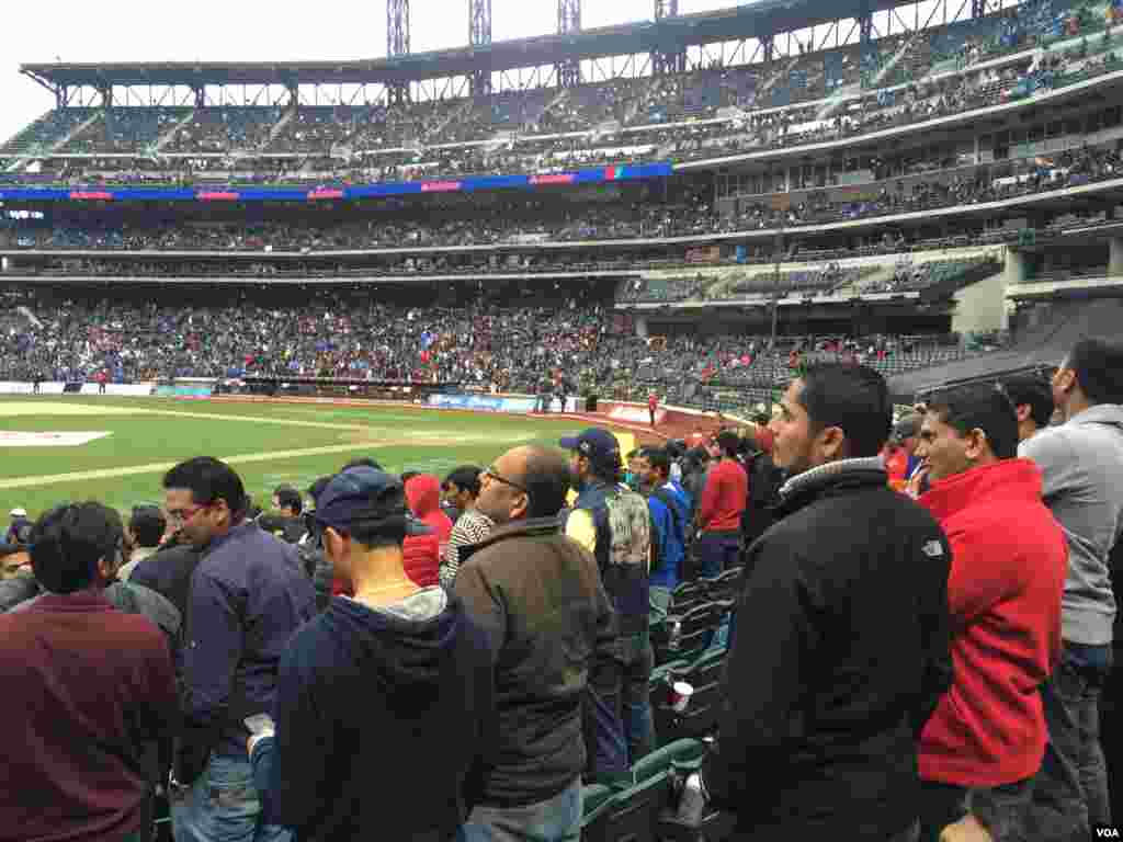 Cricket fans inside Citi Field, NY