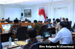 Presiden Jokowi dalam Sidang Kabinet di Istana Kepresidenan, Jakarta. (Foto: Courtesy/Biro Setpres)