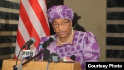 Liberian President Ellen Johnson Sirleaf addresses the nation about the Ebola virus outbreak.