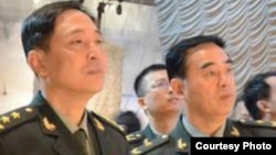 中国军方高级军事情报将领杨晖(左) (网络图片)