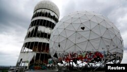 Broken antenna covers of Former National Security Agency (NSA) listening station are seen at the Teufelsberg hill (German for Devil's Mountain) in Berlin, June 30, 2013.