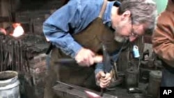 Curt Welch, a computer software engineer, is drawn to the artistic nature of blacksmithing.