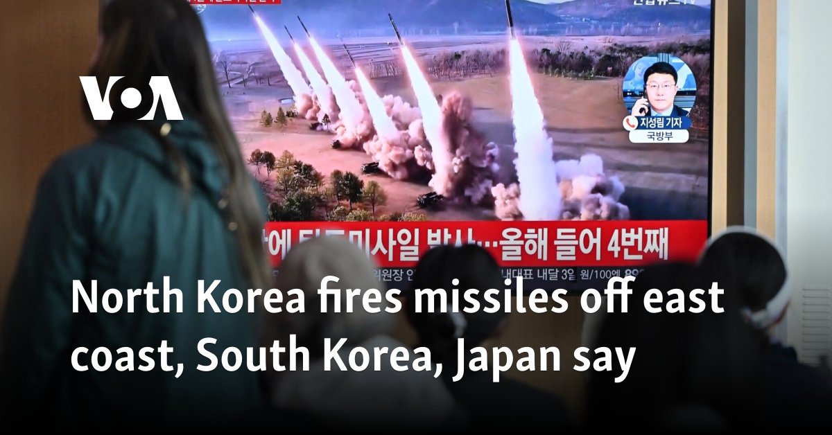 North Korea fires missiles off east coast, South Korea, Japan say