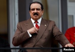 The King of Bahrain Hamad bin Isa Al Khalifa attends the Royal Windsor Horse Show, in Windsor, Britain, May 11, 2018.