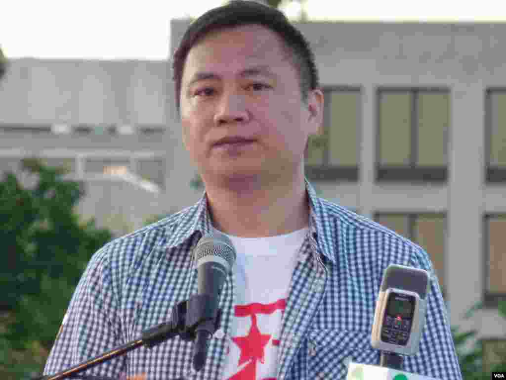 Remember June Fourth commemoration speaker Wang Dan, one of the most prominent of the Tiananmen Square student leaders, Washington, DC, June 1, 2014. (Zhi Yuan/VOA)