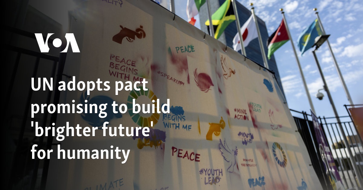 UN adopts pact promising to build 'brighter future' for humanity 