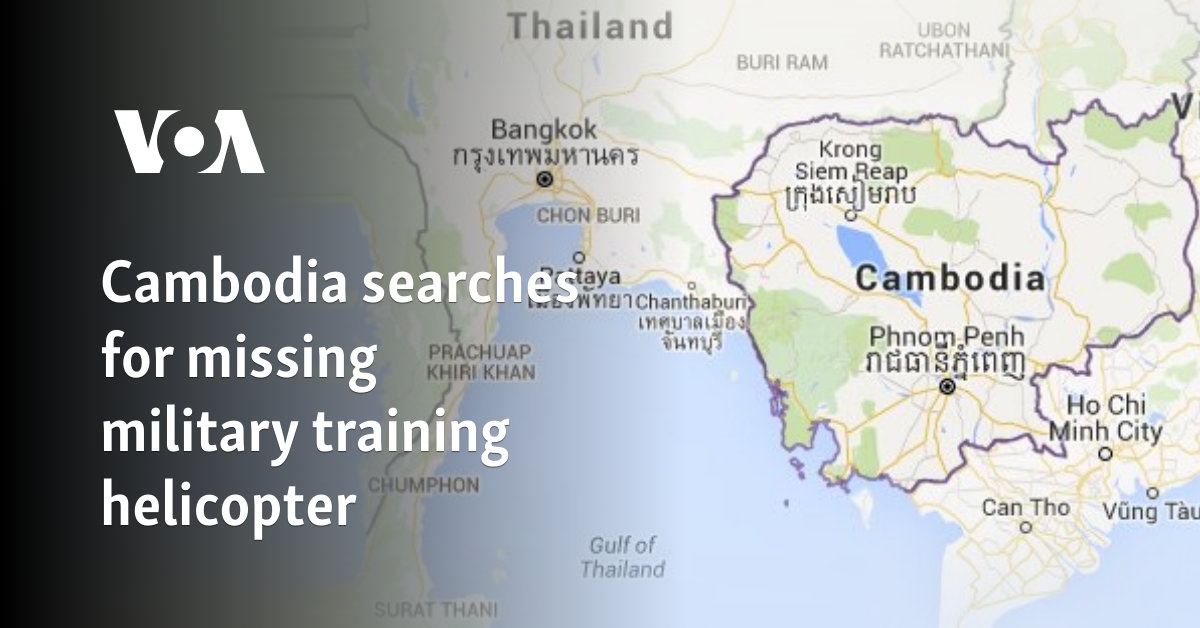 Cambodia searches for missing military training helicopter