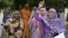 Des soudanaises manifestent à Khartoum au Soudan le 14 septembre 2012. 