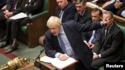 Britanski premijer Boris Džonson govori u parlamentu, 4. septembar 2019.