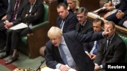 Britain's Prime Minister Boris Johnson speaks during Prime Minister's Questions session in the House of Commons in London, Britain September 4, 2019. ©UK Parliament/Jessica Taylor/Handout via REUTERS ATTENTION EDITORS - THIS IMAGE WAS PROVIDED BY A THIRD 