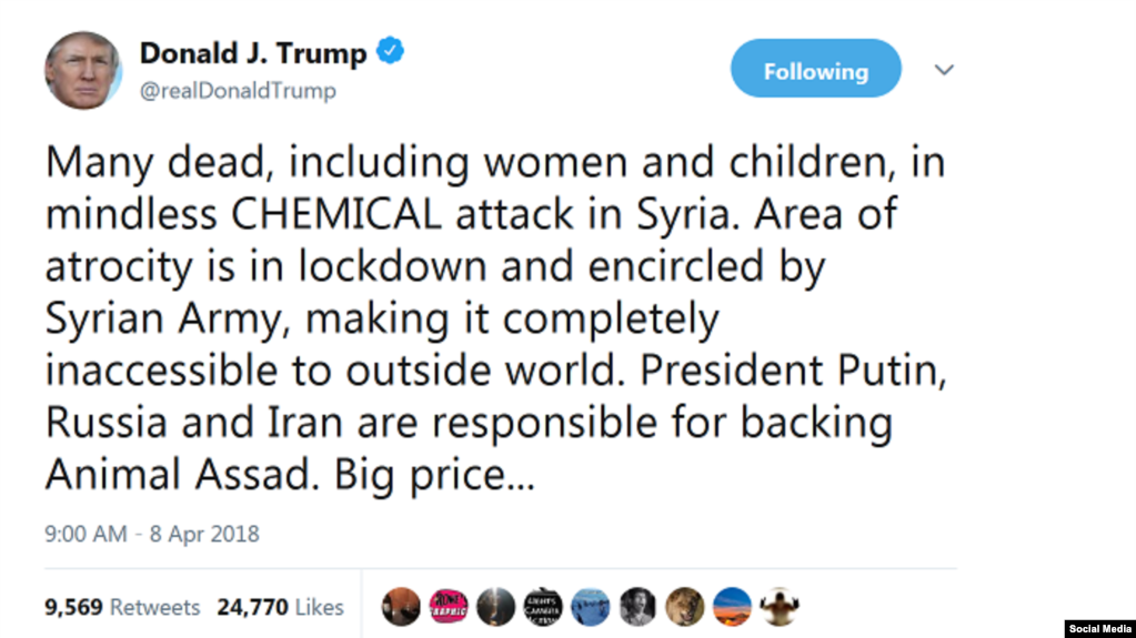 Trump mban përgjegjës Putinin, Rusinë për sulmin në Siri