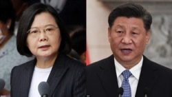 圖為台灣總統蔡英文（左）與中國國家主席習近平。
