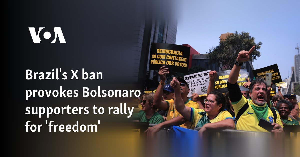 Brazil's X ban provokes Bolsonaro supporters to rally for 'freedom'