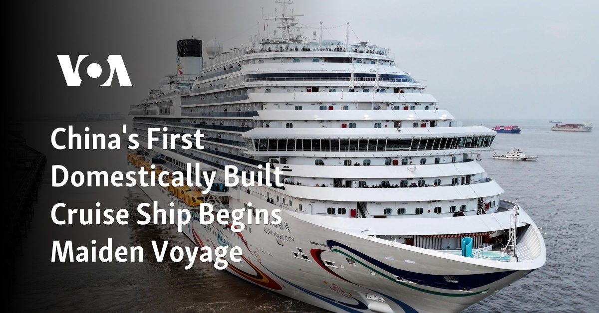 Chinas First Domestically Built Cruise Ship Begins Maiden Voyage 0186