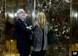 CNN Anchor Wolf Blitzer waits for an elevator at Trump Tower, Nov. 21, 2016 in New York.