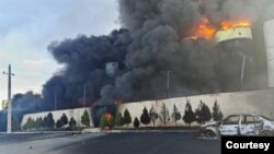 آتش‌سوزی و انفجار در چرم‌شهر. آرشیو