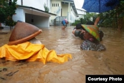 Banjir terjadi pada Selasa, 4 Februari 2020 di Kecamatan Tugu, Kota Semarang. (Foto: BPBD Kota Semarang)