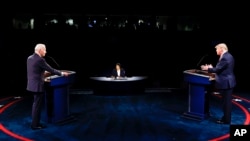 特朗普和拜登10月22日競選辯論針鋒相對