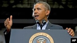 President Barack Obama at Lackawanna College in Scranton, Pennsylvania, Aug. 23, 2013.