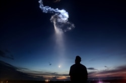 U.S. -- A SpaceX Falcon 9 rocket exits the atmosphere for a cargo resupply mission to the International Space Station, over Cape Canaveral, Florida, June 29, 2018