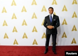 Actor Slyvester Stallone arrives at the 88th Academy Awards nominees luncheon in Beverly Hills, California, Feb. 8, 2016.