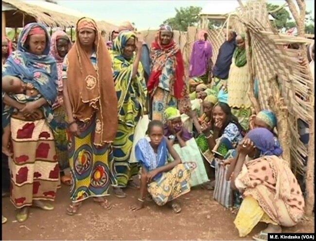 CAR refugee women wait to be registered at Gado Badjere, eastern Cameroon.