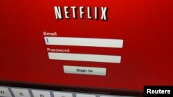 FILE - The Netflix logo on is shown on an iPad in Encinitas, California.