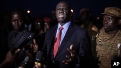 Le président de la transition burkinabè Michel Kafandao, le 30 septembre 2015. (AP Photo/Theo Renaut)