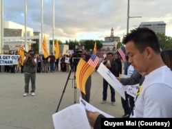 Quyền Mai trong một lần tham gia sự kiện của cộng đồng Việt Nam ở San Jose. (Courtesy of Quyen Mai)
