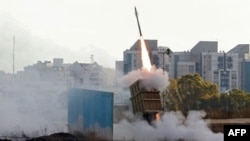 이스라엘의 '아이언 돔' 지대공 요격미사일.