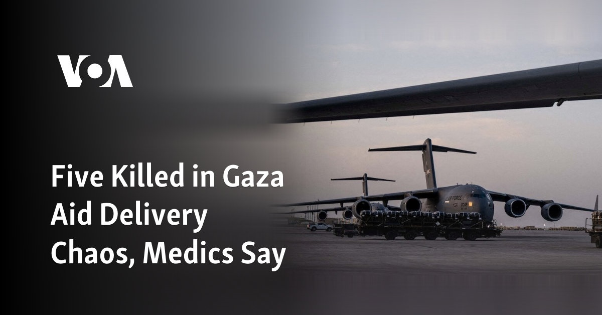 Five Killed in Gaza Aid Delivery Chaos, Medics Say