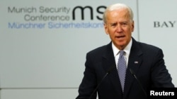 Vice President Joe Biden gives a speech at the 49th Conference on Security Policy in Munich February 2, 2013. 