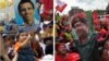 Capriles y Chávez en cierre de campaña política