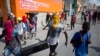 Scènes de vandalisme en à Port-au-Prince, lors des manifestation pour réclamer la démission du président Jovenel Moise, le 13 février 2019.