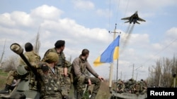 Українські військовослужбовці в Краматорську