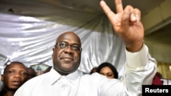 Félix Tshisekedi mokambi ya UDPS, atomboli misapi nsima bosakolami ya elonga na ye na présidentielle, Limete, Kinshasa, 10 janvier 2019