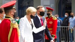 Президент Польши Анджей Дуда с супругой на праздновании Дня независимости Грузии