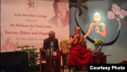 Dalai Lama Visits Lady Shriram College in Delhi