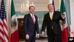 El secretario de Estado de Estados Unidos, Mike Pompeo y el canciller mexicano, Luis Videgaray, se reunieron en el departamento de Estado para discutir asuntos de interés bilateral.
