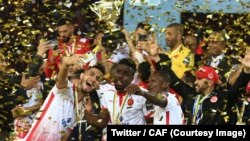 Le Wydad de Casablanca s'est adjugé la première Supercoupe d'Afrique de son histoire en s'imposant, samedi, face au TP Mazembe (1-0), 14 février 2018. 