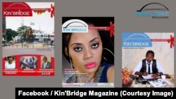 Quelques exemplaires du magazine gratuit Kin'Bridge consacré à l’actualité autre que politique, lancé à Kinshasa, RDC, 2 novembre 2018. (Facebook/Kin'Bridge Magazine)