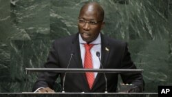 Domingos Simoes Pereira, Prime Minister of Guinea-Bissau, speaks during the 69th session of the United Nations General Assembly at U.N. headquarters, Sept. 29, 2014