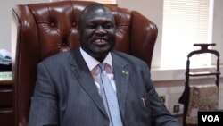 South Sudanese Vice President Riek Machar, shown here in his office in Juba, is leading the country's reconciliation project.